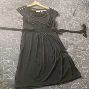 Black Dress with gold embellishments- size small